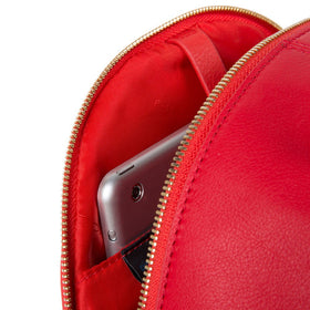 PIQUADRO Zainetto donna porta iPad® in pelle a due scomparti Hosaka cm. 25,50x32,50x12 - giallo/verde oliva