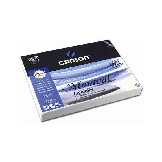 CANSON Album Montval Aquarelle 200gr. 24x32cm 100 fogli