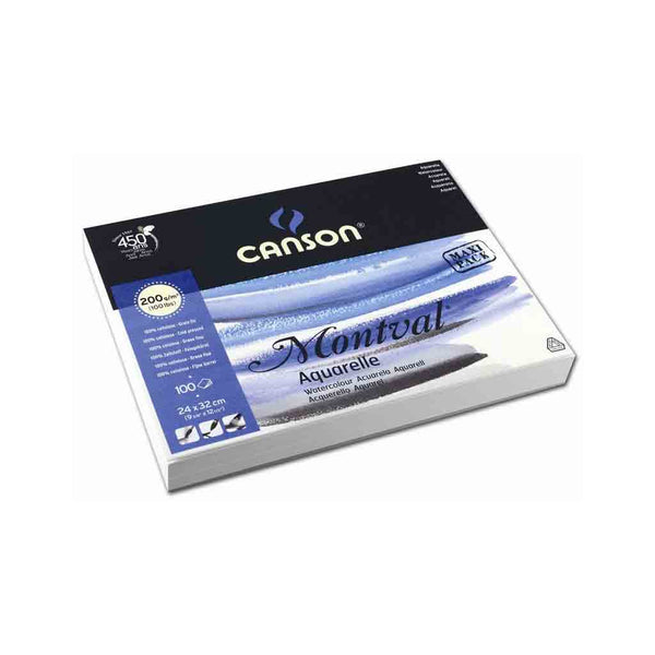 CANSON Album Montval Aquarelle 200gr. 24x32cm 100 fogli