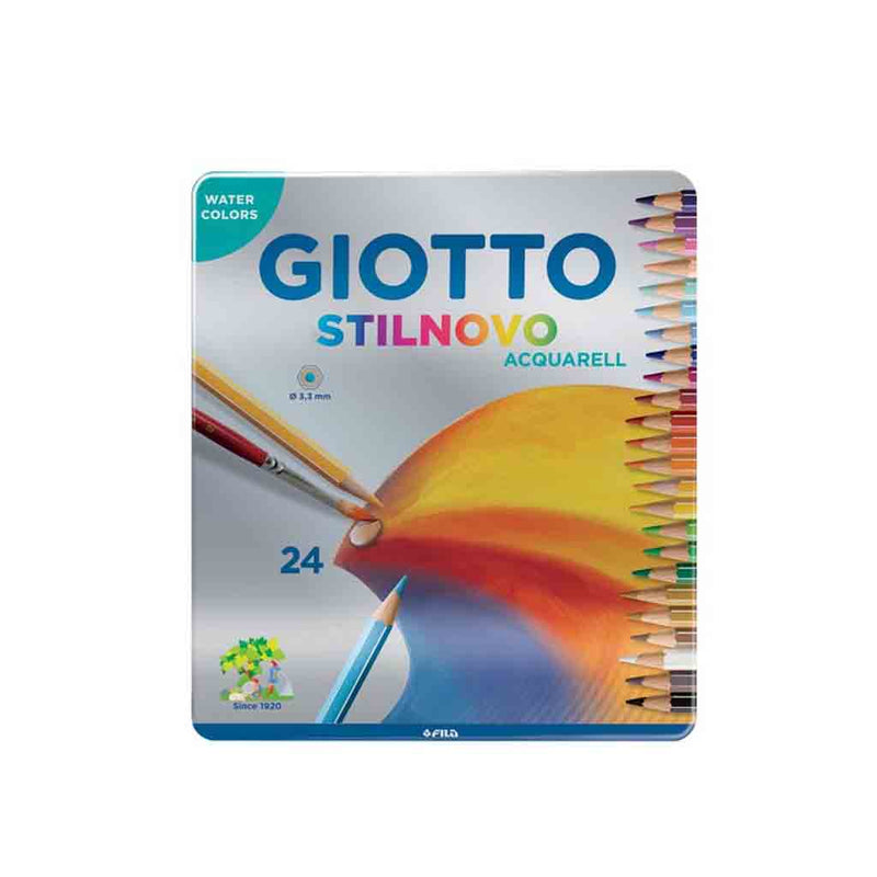 FILA Giotto Stilnovo Acquarellabili Scatola Metallo 24 Pastelli pz.2