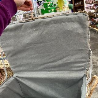 Cesta vimini piccola Oh baby azzurra