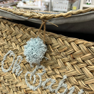 Cesta vimini piccola Oh baby azzurra