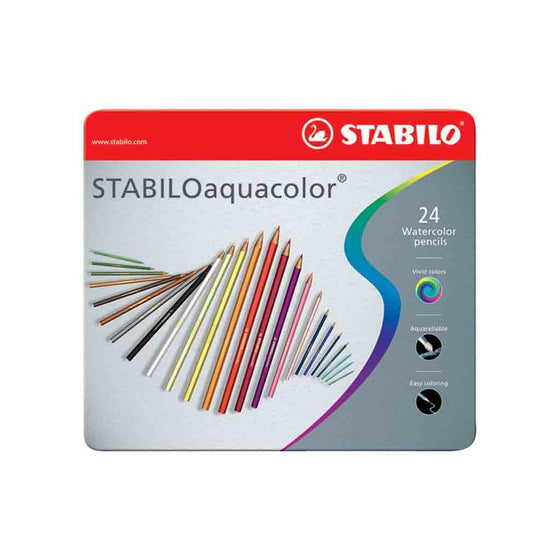 STABILO Aquacolor Scatola Metallo 24 Pastelli