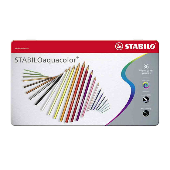 STABILO Aquacolor Scatola Metallo 36 Pastelli