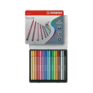 STABILO Pen 68 Scatola Metallo 20 Colori