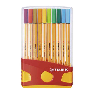 STABILO Point 88 Fineliner Astuccio Plastica 20 Colori